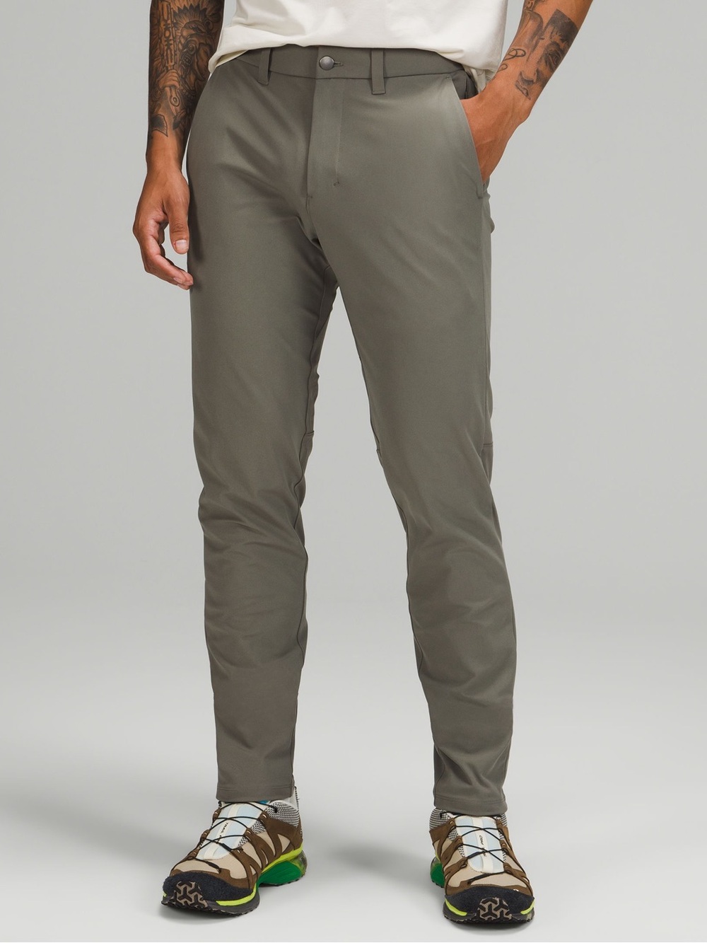 NWT Lululemon Commission Pant Slim sz 28/30 Men's Dress Pants in Gray/Green Sage